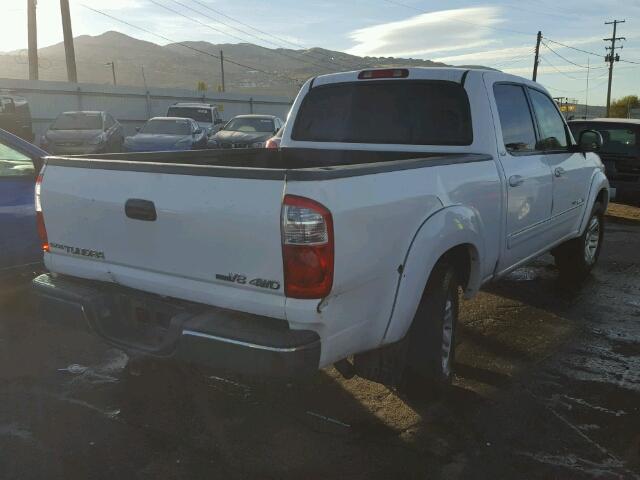 5TBDT44115S494806 - 2005 TOYOTA TUNDRA DOU WHITE photo 4