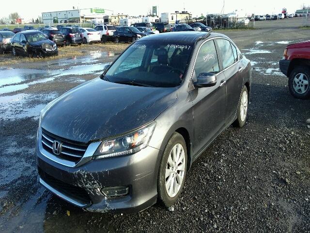 1HGCR2F80DA802643 - 2013 HONDA ACCORD EXL GRAY photo 2