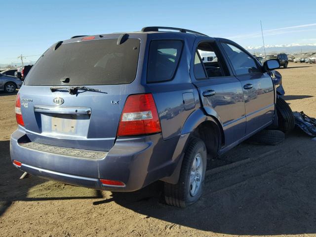 KNDJC735985780235 - 2008 KIA SORENTO EX BLUE photo 4