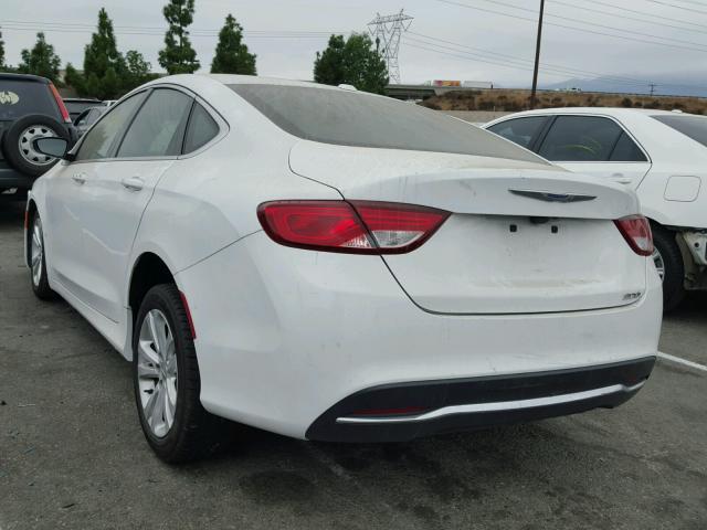 1C3CCCAB3FN746352 - 2015 CHRYSLER 200 LIMITE WHITE photo 3