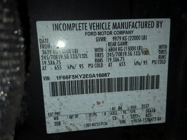 1F66F5KY2E0A16087 - 2014 FORD F59 WHITE photo 10