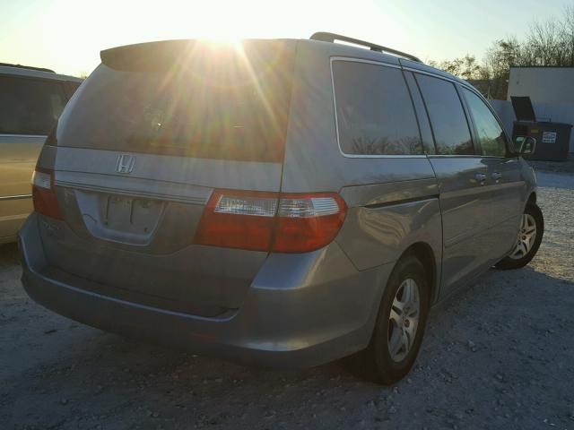 5FNRL38787B096814 - 2007 HONDA ODYSSEY EX BLUE photo 4