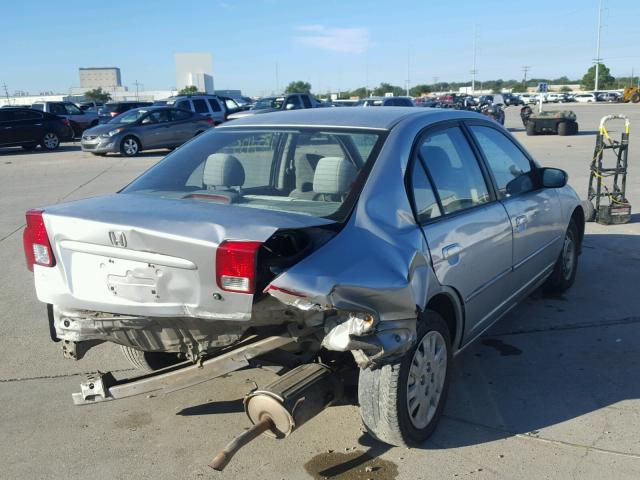 2HGES16535H555716 - 2005 HONDA CIVIC LX SILVER photo 4