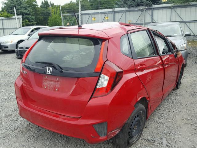 JHMGK5H56GS003990 - 2016 HONDA FIT LX RED photo 4