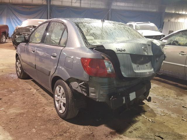 KNADE123766065639 - 2006 KIA RIO BLUE photo 3