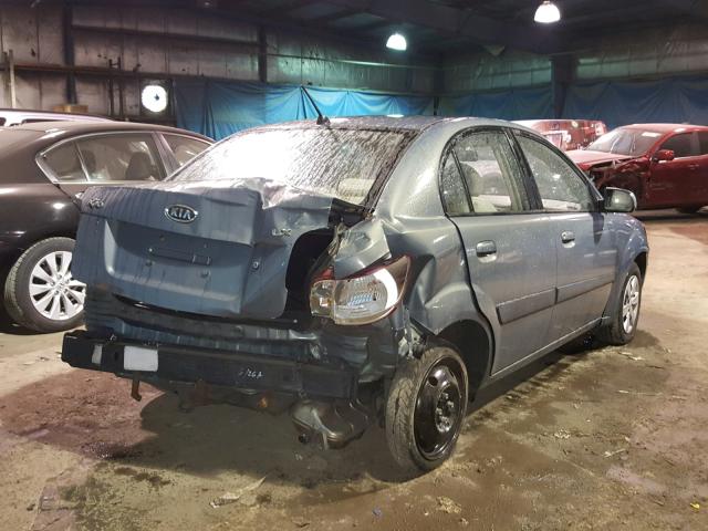 KNADE123766065639 - 2006 KIA RIO BLUE photo 4