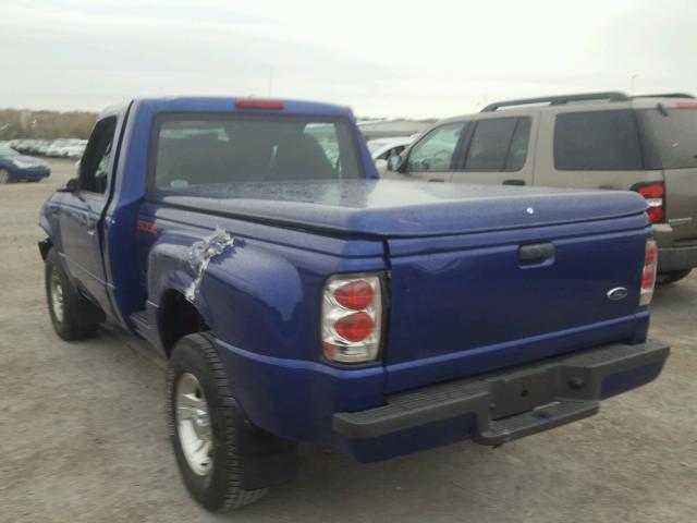 1FTYR10U43PA09989 - 2003 FORD RANGER BLUE photo 3