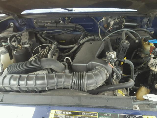 1FTYR10U43PA09989 - 2003 FORD RANGER BLUE photo 7