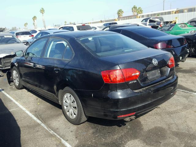 3VW2K7AJ5EM258180 - 2014 VOLKSWAGEN JETTA BASE Սև լուսանկար 3