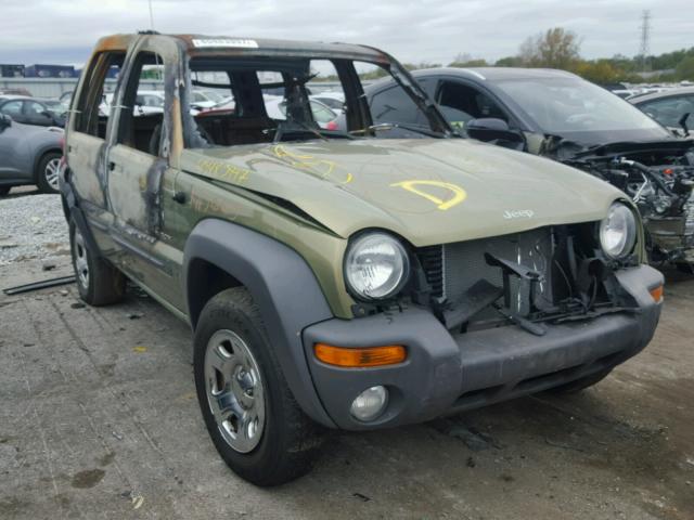 1J4GL48K44W139807 - 2004 JEEP LIBERTY SP GREEN photo 1