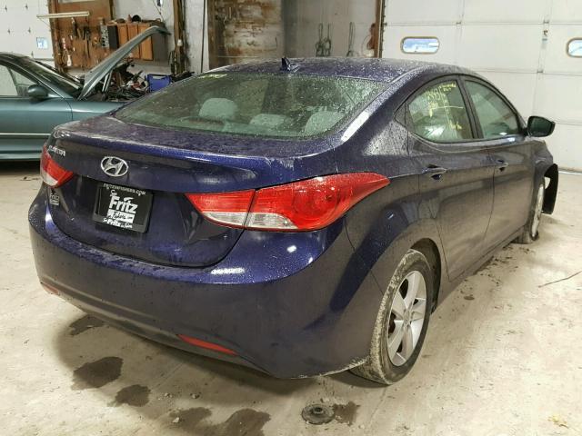 5NPDH4AEXDH247319 - 2013 HYUNDAI ELANTRA GL PURPLE photo 4