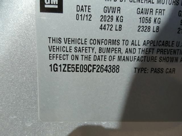 1G1ZE5E09CF264388 - 2012 CHEVROLET MALIBU LTZ 银色 照片 10