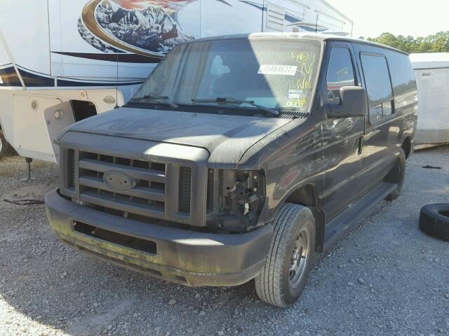 1FDNE14L68DA47454 - 2008 FORD ECONOLINE BLACK photo 2