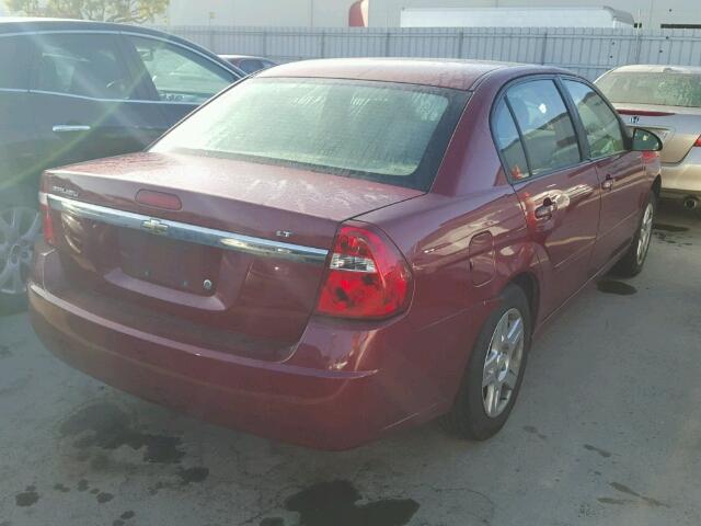 1G1ZT58F87F140608 - 2007 CHEVROLET MALIBU LT BURGUNDY photo 4