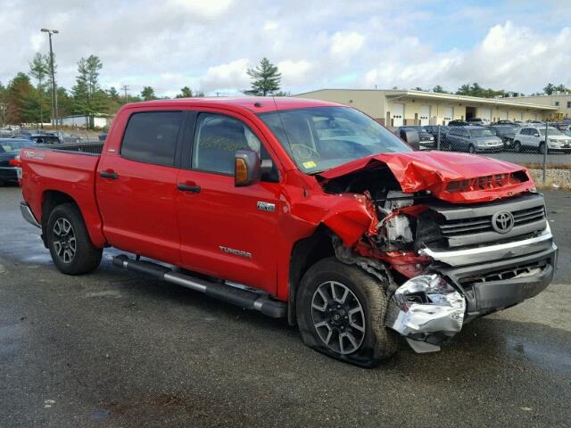 5TFDY5F19EX390456 - 2014 TOYOTA TUNDRA CRE RED photo 1