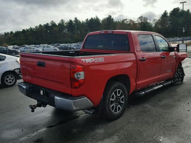 5TFDY5F19EX390456 - 2014 TOYOTA TUNDRA CRE RED photo 4