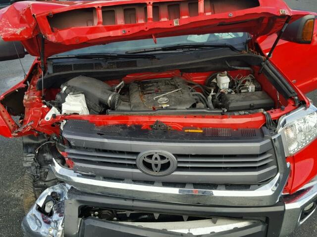 5TFDY5F19EX390456 - 2014 TOYOTA TUNDRA CRE RED photo 7
