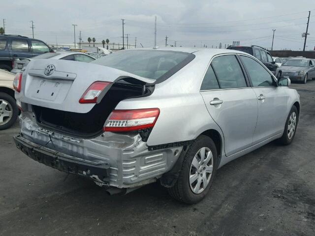 4T4BF3EK5AR013504 - 2010 TOYOTA CAMRY BASE SILVER photo 4