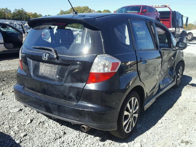 JHMGE8H50CC027618 - 2012 HONDA FIT BLACK photo 4