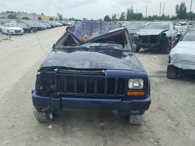 1J4FF58SXYL254752 - 2000 JEEP CHEROKEE C BLUE photo 9