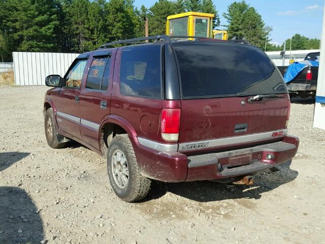 1GKDT13W8Y2159819 - 2000 GMC JIMMY / EN MAROON photo 3