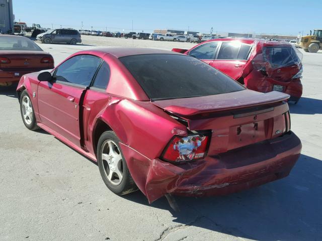 1FAFP40684F200831 - 2004 FORD MUSTANG RED photo 3