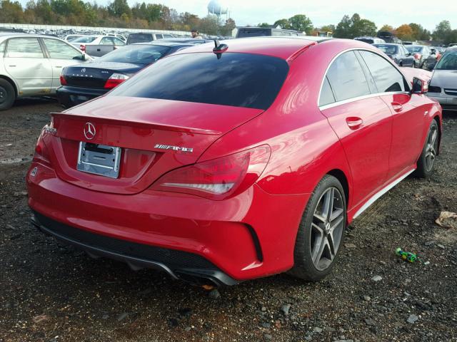 WDDSJ5CB2EN078263 - 2014 MERCEDES-BENZ CLA 45 AMG RED photo 4