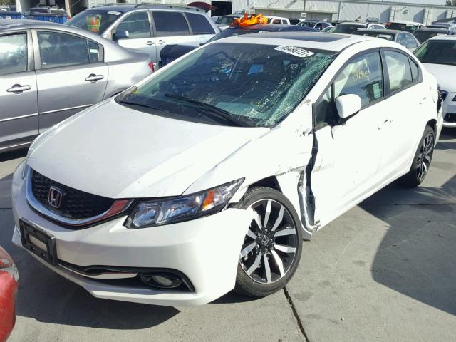 19XFB2F92FE256209 - 2015 HONDA CIVIC EXL WHITE photo 2