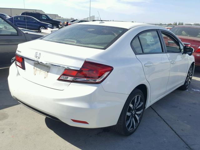 19XFB2F92FE256209 - 2015 HONDA CIVIC EXL WHITE photo 4