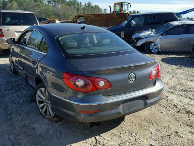 WVWMP7AN0BE710988 - 2011 VOLKSWAGEN CC SPORT CHARCOAL photo 3