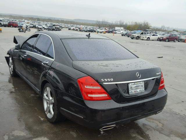 WDDNG9EB6CA442950 - 2012 MERCEDES-BENZ S 550 4MAT BLACK photo 3