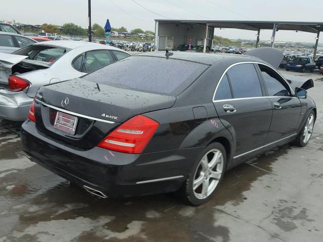 WDDNG9EB6CA442950 - 2012 MERCEDES-BENZ S 550 4MAT BLACK photo 4