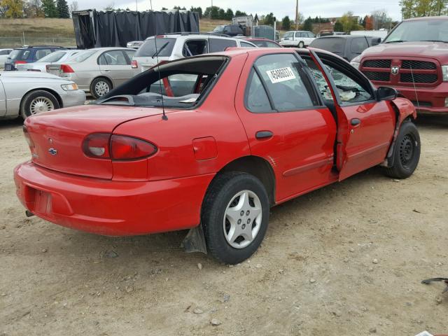 1G1JC524717421885 - 2001 CHEVROLET CAVALIER B RED photo 4