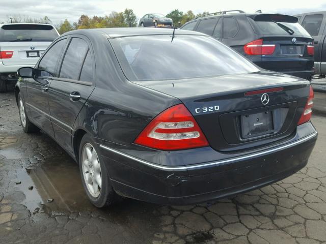 WDBRF64J61F058770 - 2001 MERCEDES-BENZ C 320 BLACK photo 3