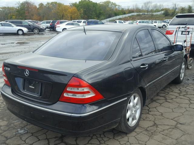 WDBRF64J61F058770 - 2001 MERCEDES-BENZ C 320 BLACK photo 4