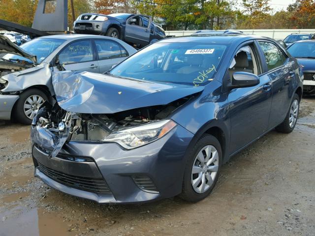 2T1BURHE1FC245440 - 2015 TOYOTA COROLLA GRAY photo 2