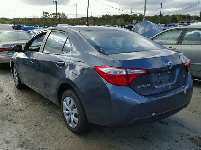 2T1BURHE1FC245440 - 2015 TOYOTA COROLLA GRAY photo 3