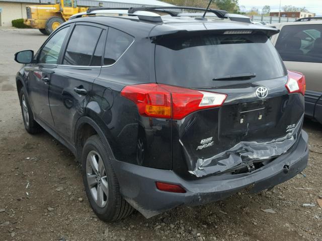 2T3RFREV0FW335164 - 2015 TOYOTA RAV4 XLE BLACK photo 3