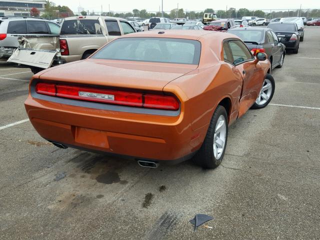 2B3CJ4DG2BH602925 - 2011 DODGE CHALLENGER ORANGE photo 4