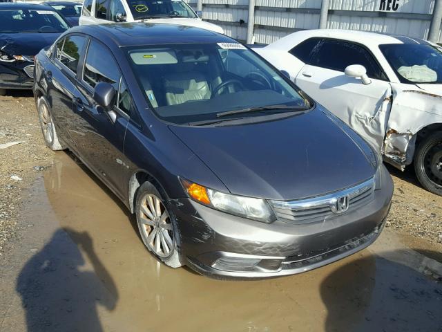 19XFB2F90CE006883 - 2012 HONDA CIVIC EXL GRAY photo 1