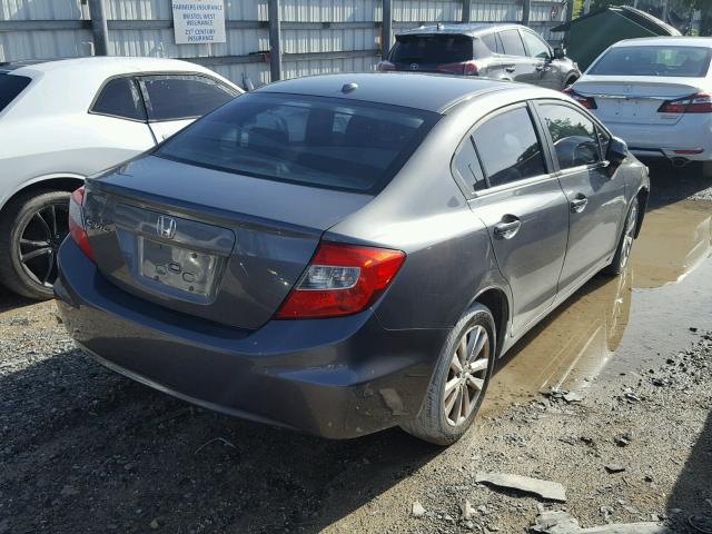 19XFB2F90CE006883 - 2012 HONDA CIVIC EXL GRAY photo 4