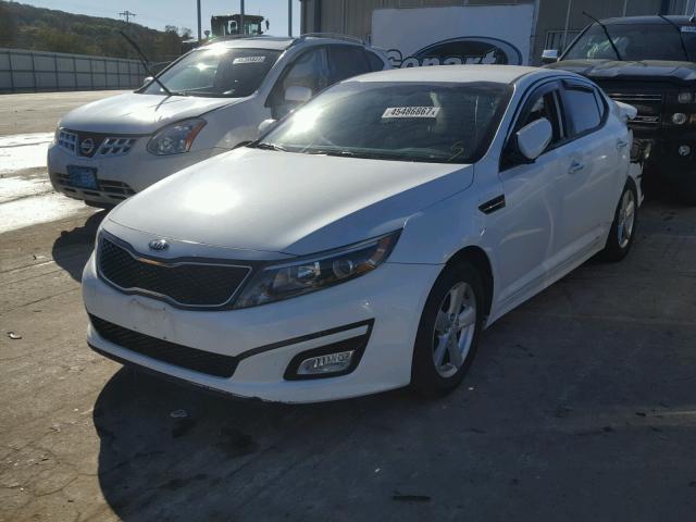 KNAGM4A75E5489413 - 2014 KIA OPTIMA LX WHITE photo 2