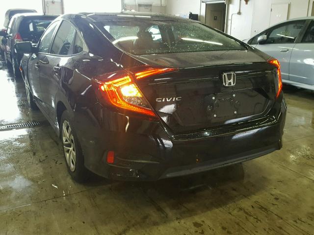 19XFC2E51GE076037 - 2016 HONDA CIVIC LX BLACK photo 3