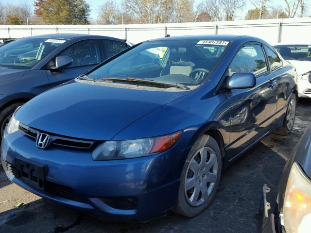 2HGFG11638H526954 - 2008 HONDA CIVIC BLUE photo 2