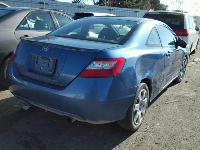 2HGFG11638H526954 - 2008 HONDA CIVIC BLUE photo 4