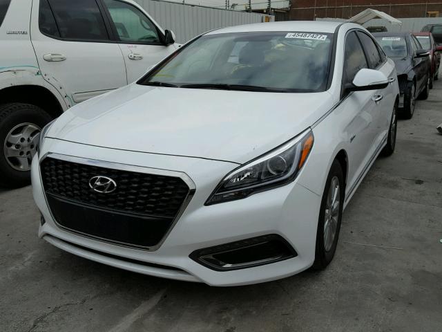 KMHE24L15GA013838 - 2016 HYUNDAI SONATA HYB WHITE photo 2