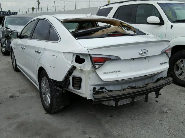 KMHE24L15GA013838 - 2016 HYUNDAI SONATA HYB WHITE photo 3