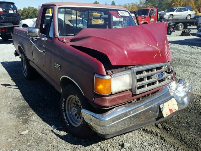 1FTDF15N4JNA28446 - 1988 FORD F150 MAROON photo 1