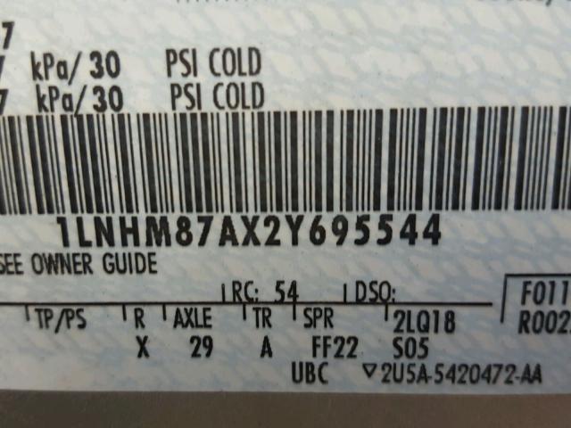 1LNHM87AX2Y695544 - 2002 LINCOLN LS Gümüş foto 10