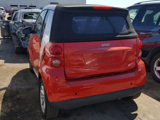 WMEEK31X99K261675 - 2009 SMART FORTWO PAS 红色 照片 3